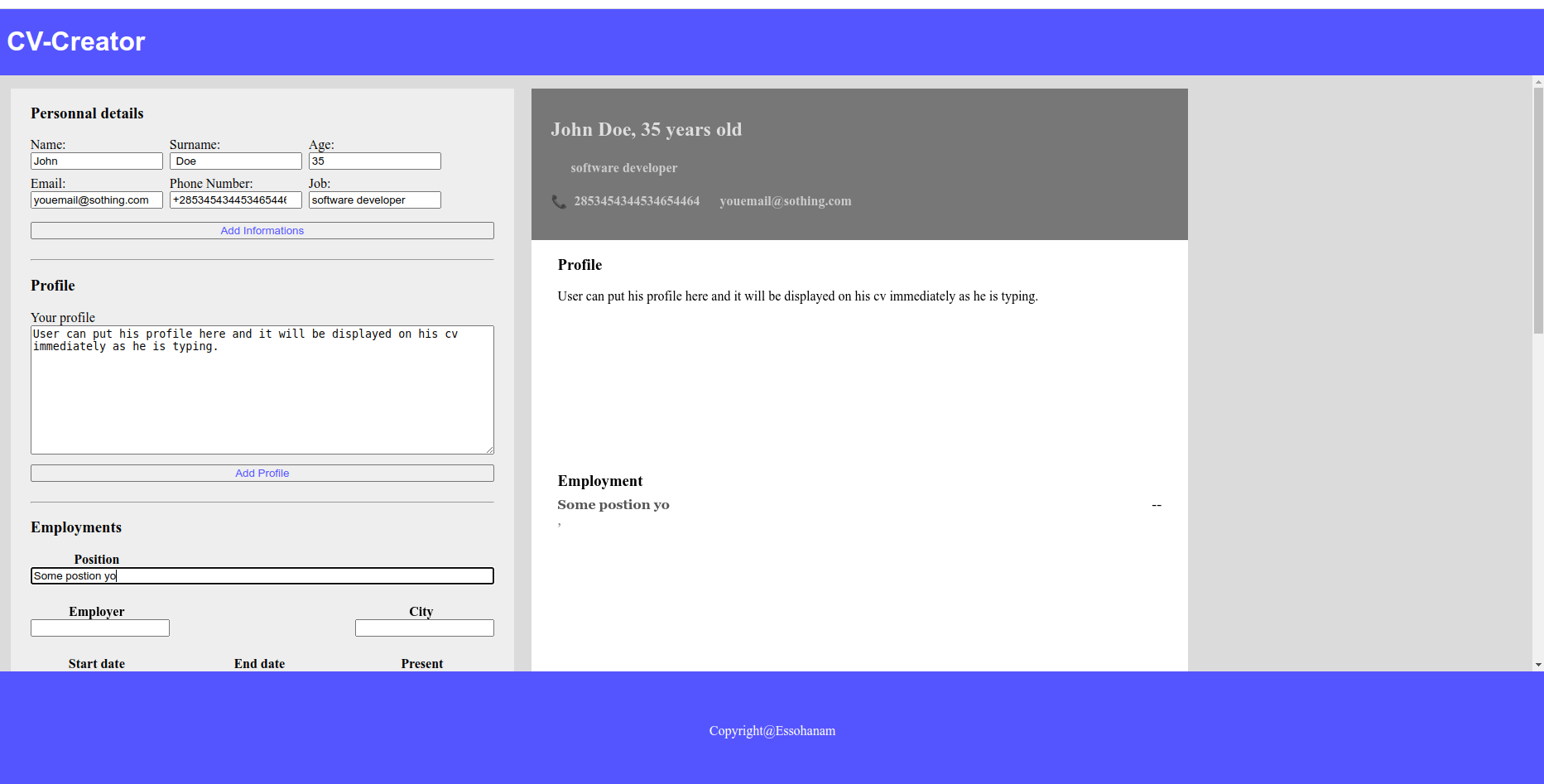 CV-creator